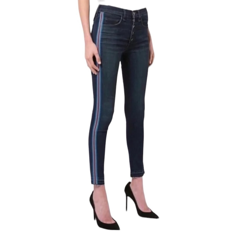 VERONICA BEARD JEANS Debbie 10” Skinny Midnight‎ Fray Tuxedo sz 26 Woman’s Denim